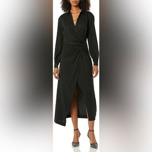 TEREA Women's Raina Draped Crossover Maxi Dress Sz M